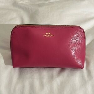 COACH LEATHER COSMETIC BAG